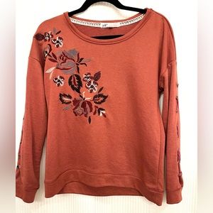 Jolt Cross stitch and Lace Up Sleeve Sweatshirt